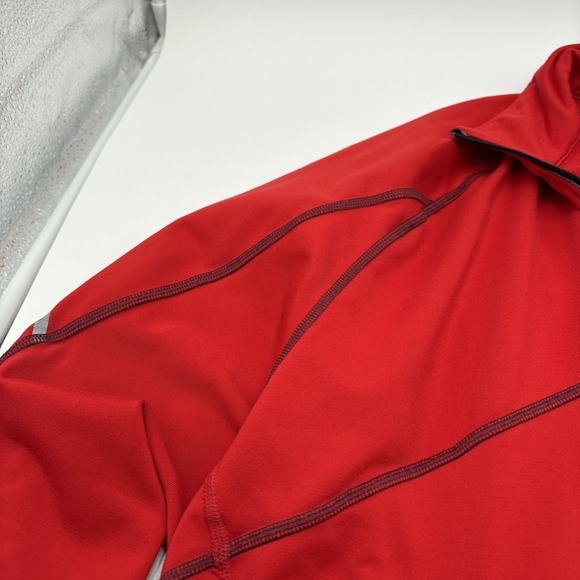 New Balance Jogger Jacket Mens Size Extra Large Pull Over Quarter Zip Red - Picture 6 of 12
